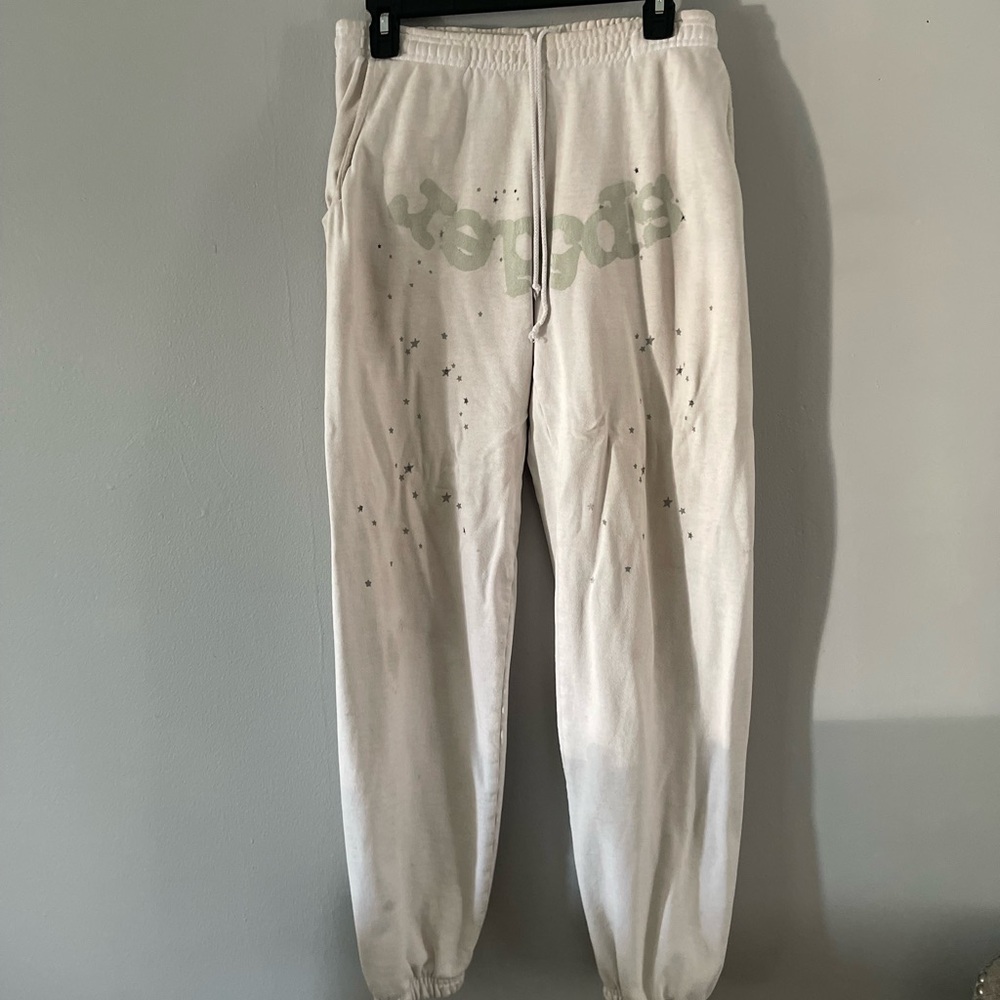 Sp5der White Sweatpants
